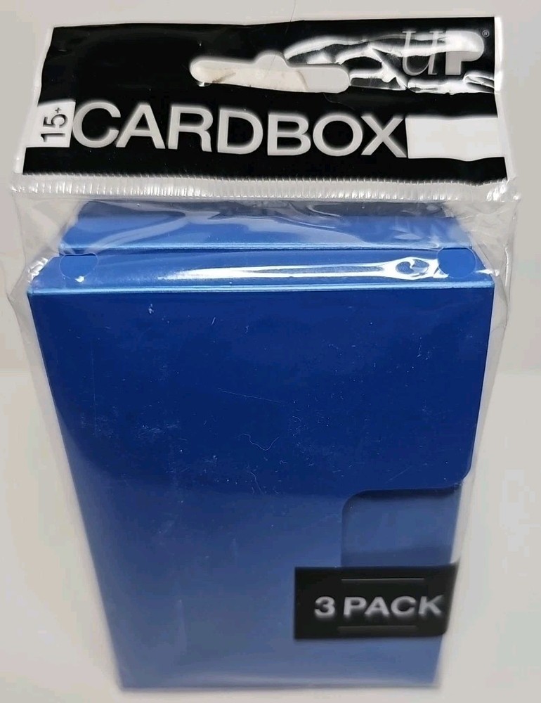 Ultra Pro Blue 15+ Deck Box 3-Pack Cube Draft Storage New
