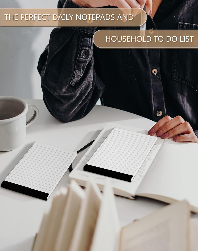 6 Pack 3" x 5" Notepads Lined Memo Pads 30 Sheets Each Mini Pocket Notebook