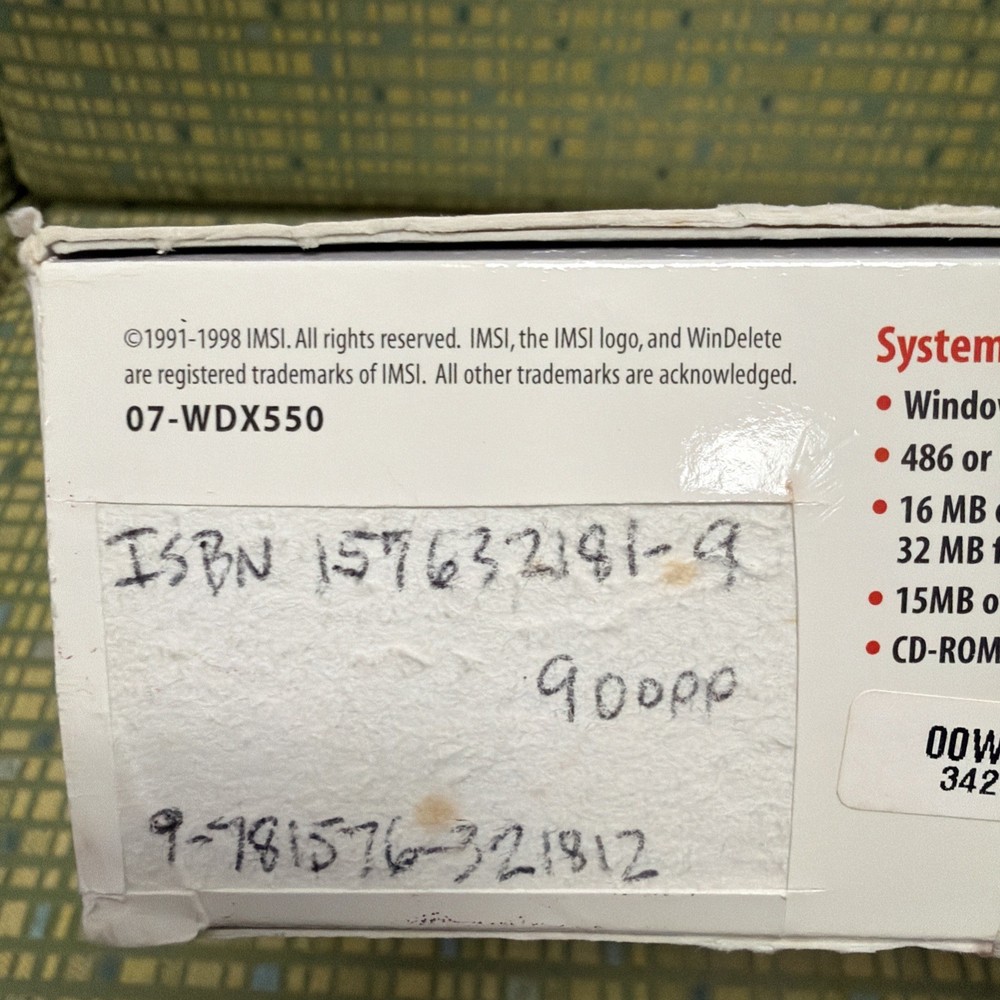 IMSI Win Delete 5 User Guide CD ROM For Windows The Complete Uninstaller Program