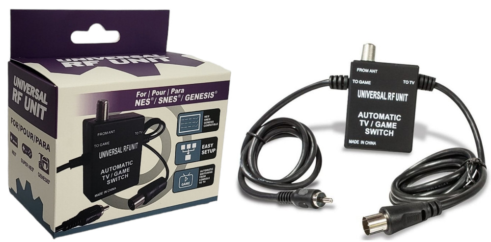 Universal RF Unit Adapter - Automatic TV/Game Switch SNES, NES , GENESIS 1