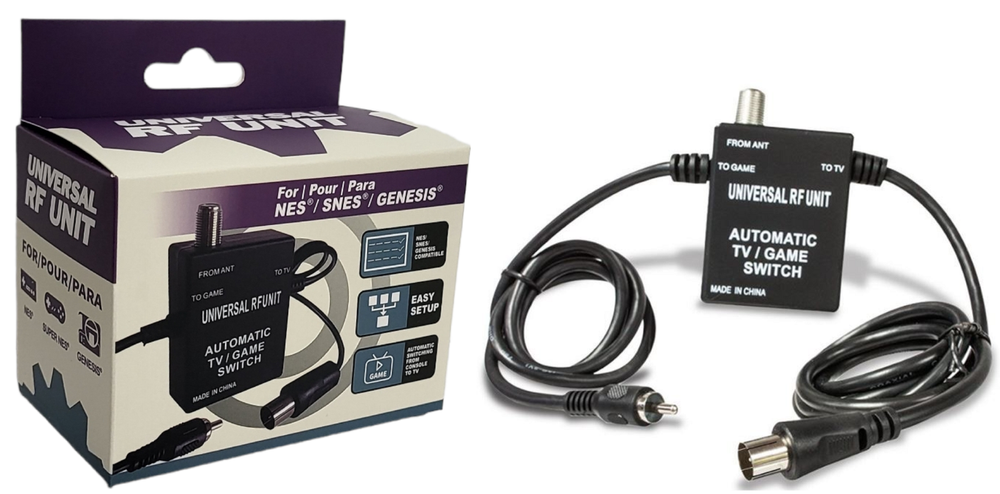 Universal RF Unit Adapter - Automatic TV/Game Switch SNES, NES , GENESIS 1