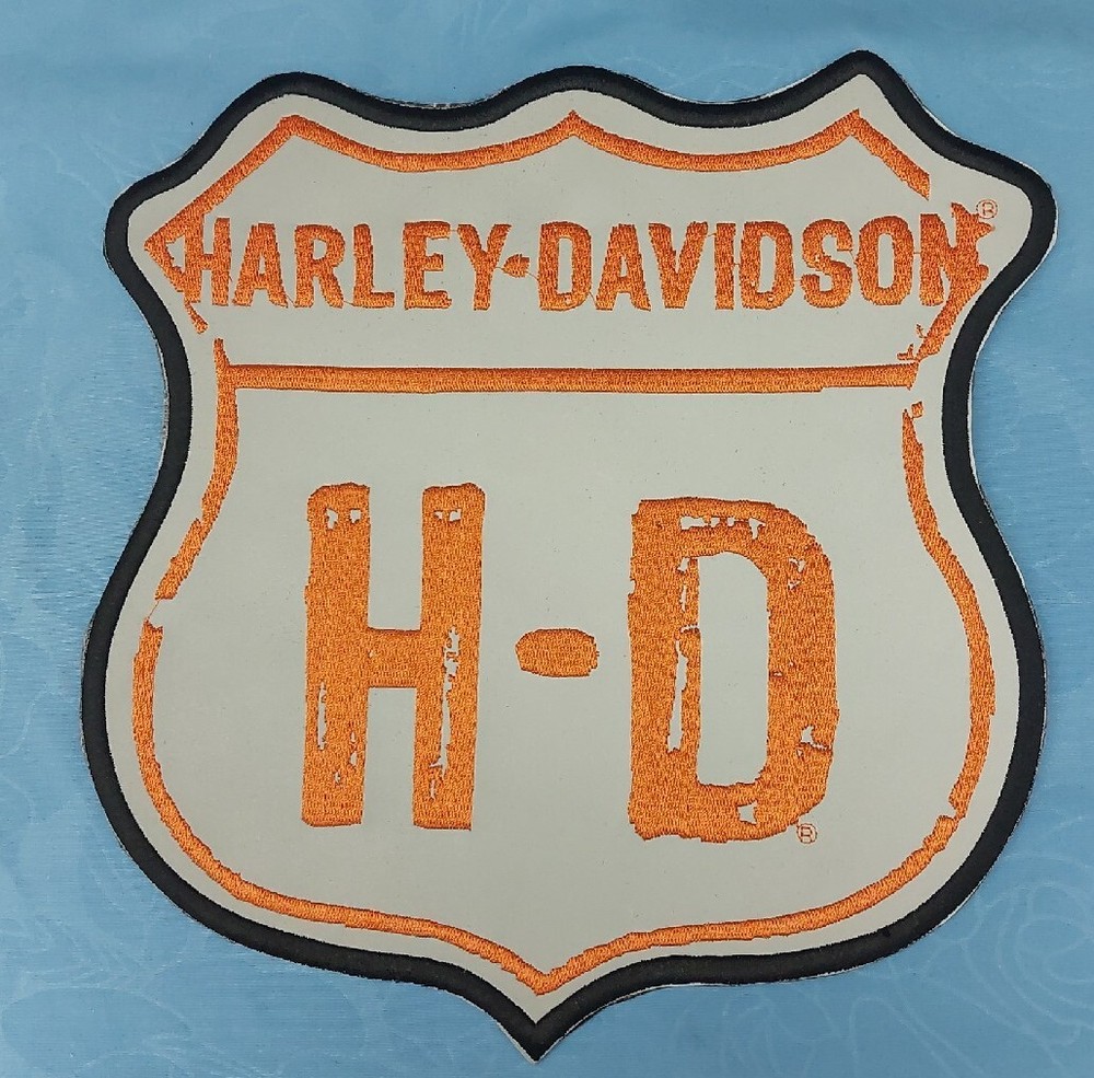 VINTAGE & RARE HARLEY DAVIDSON H-D REFLECTIVE EXTRA LARGE BACK PATCH BRAND NEW