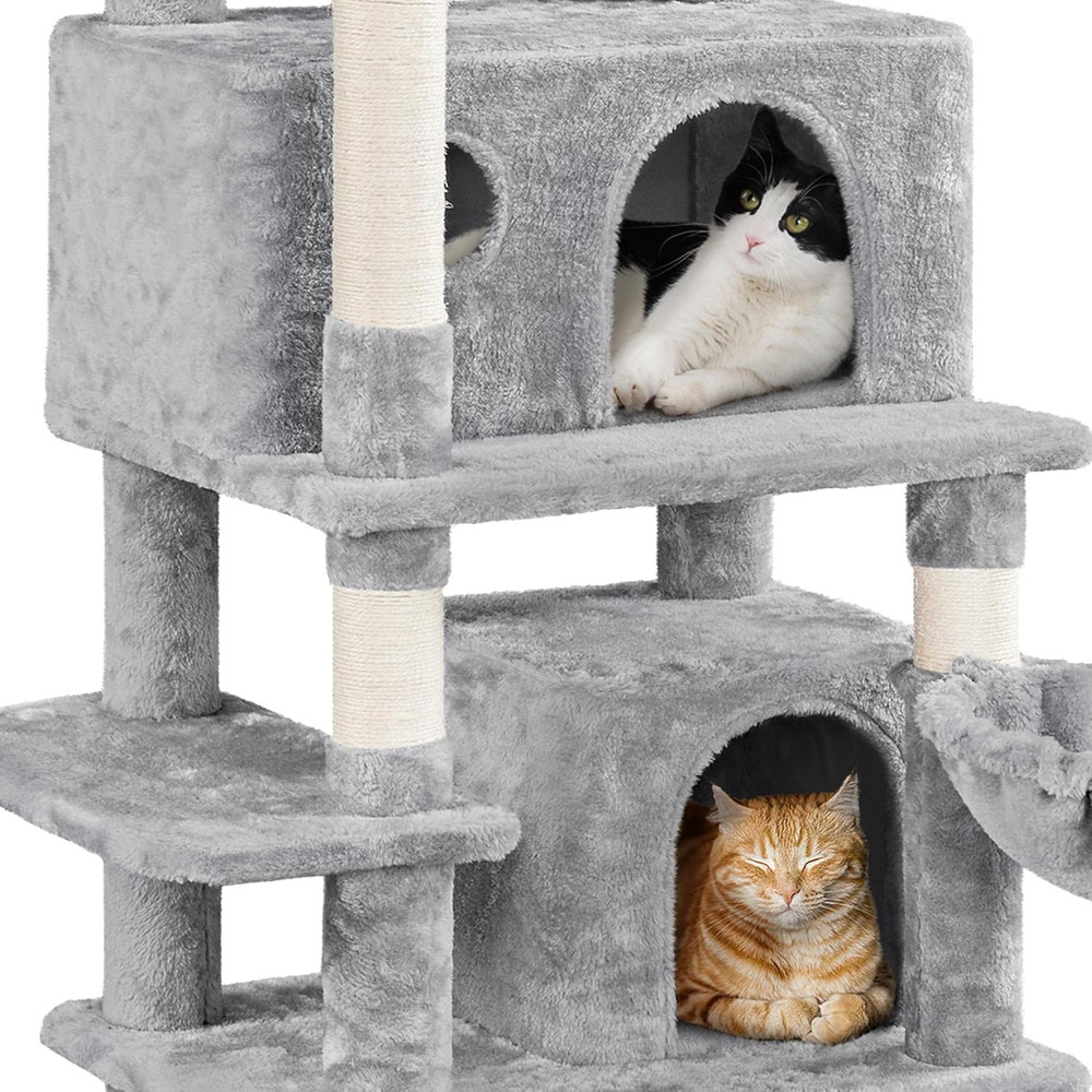 Cat Tree, 67In Large Cat Tower for Indoor Cats, Multi-Level Scratching Post with