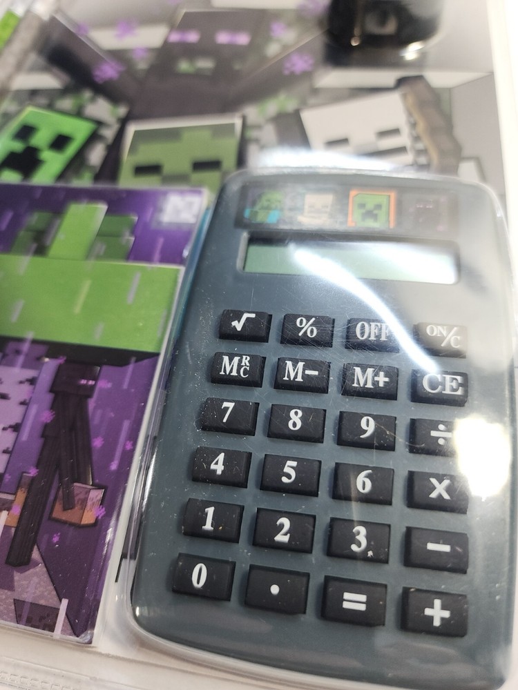 Minecraft 7 Piece Calculator Set Back To School