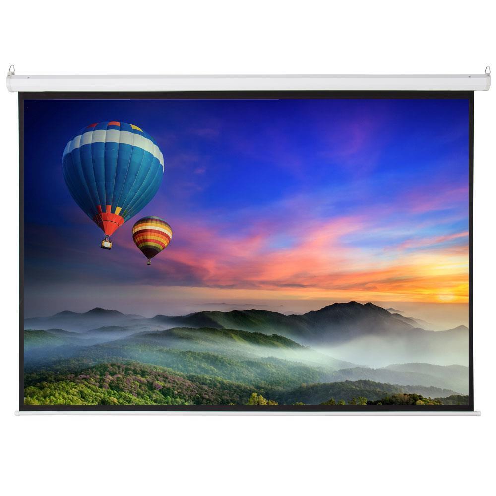 100" 4:3 Material Electric Adjustable Motorized Indoor Projector Screen + Remote