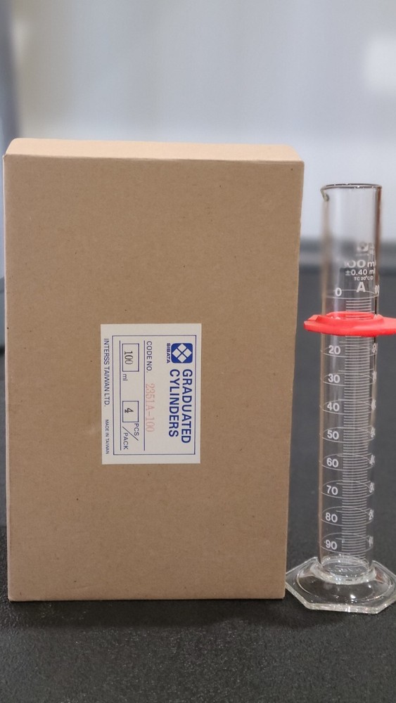 NEW 4PCS 100mL Scientific Glass Graduated Cylinder