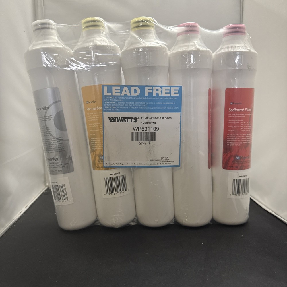 Watts Premier WP531109 Pure Plus Water Filter Replacement Kit Multi 5 Pack