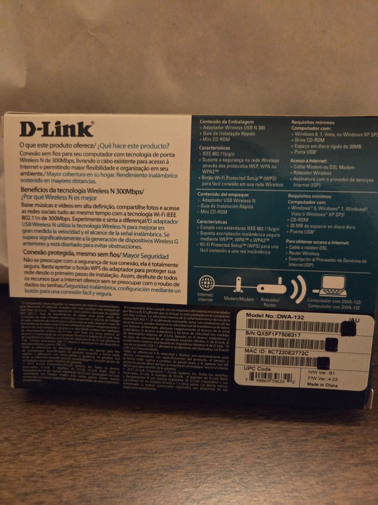 D-Link DWA-132 300-Mbps Wireless-N USB Adapter