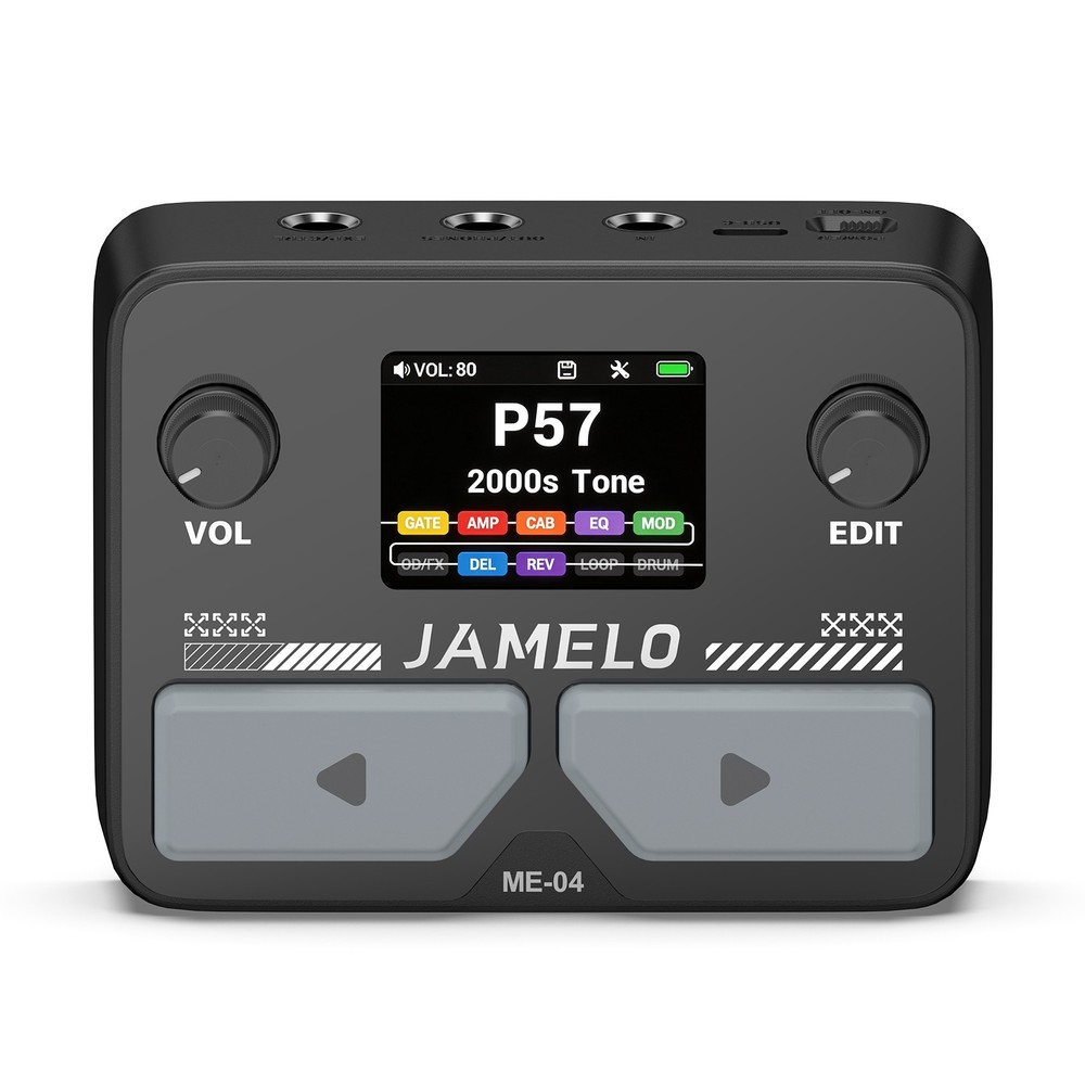 JAMELO ME-04 MINI Pocket Multi-Effects Guitar Pedal Looper Effect 10 Modules