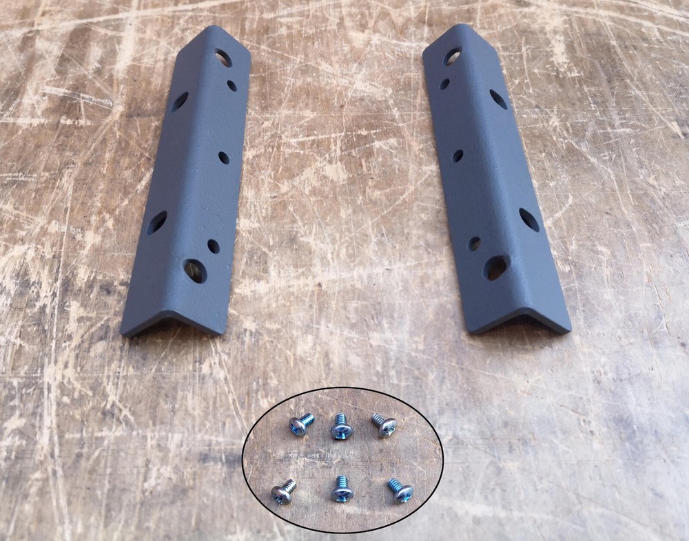 CORRECT Gray Rack Ears for E-mu Emax Rack with the CORRECT Screws