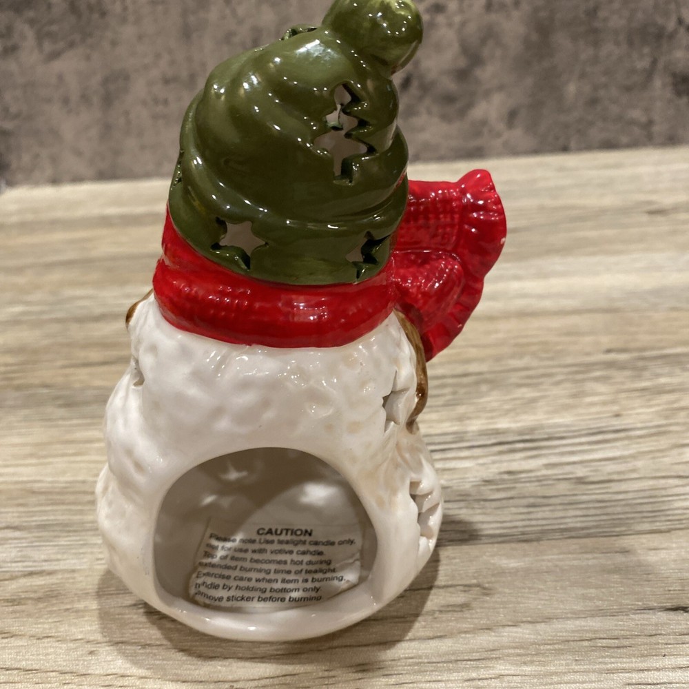 Vintage Hallmark Snowman Tea Light Holder