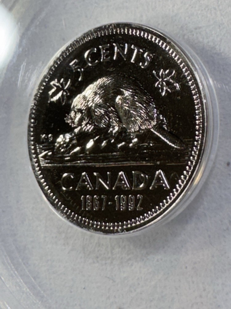 1992 Canada 5 Cents Proof Like Graded MS 69 by ANACS