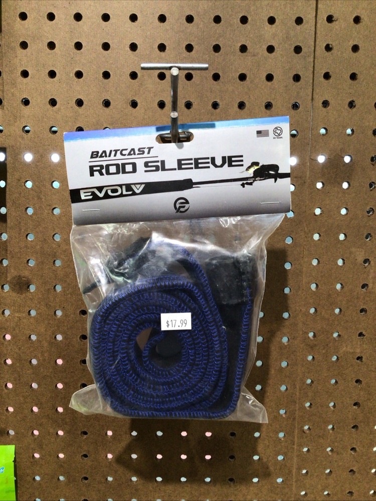 Baitcast Rod Sleeve Long (Blue Stitch)