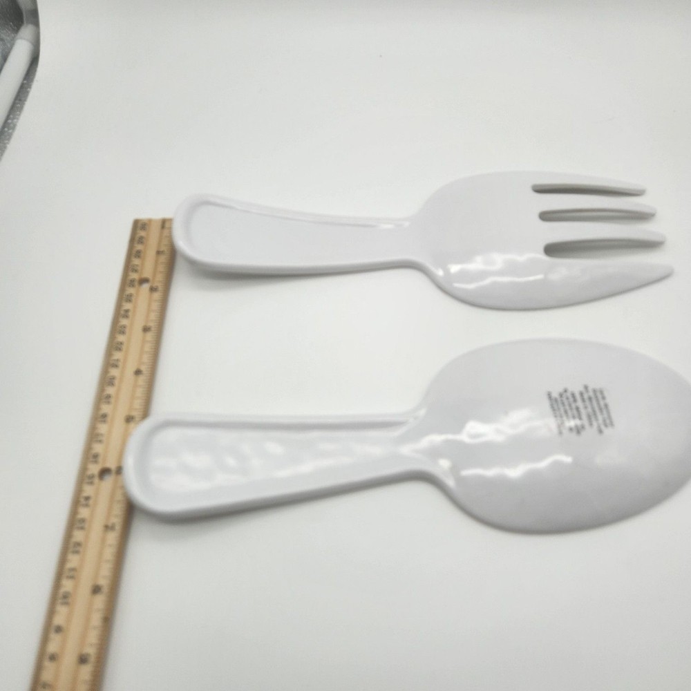 Vintage Cardinal 100% Melamine Spoon & Fork Large Salad Serving Set