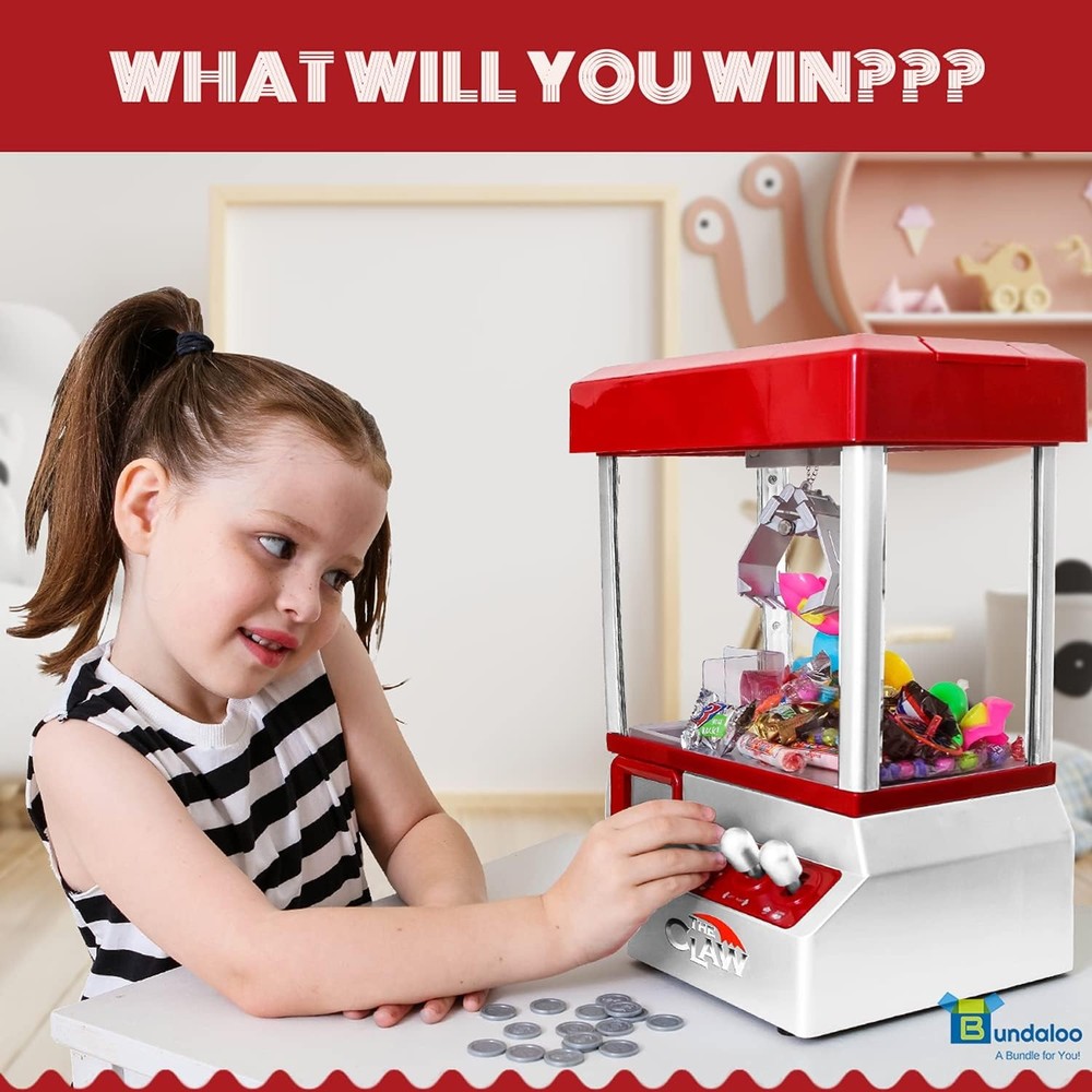 Claw Machine Arcade Game with Sound Cool Fun Mini Candy Grabber Prize