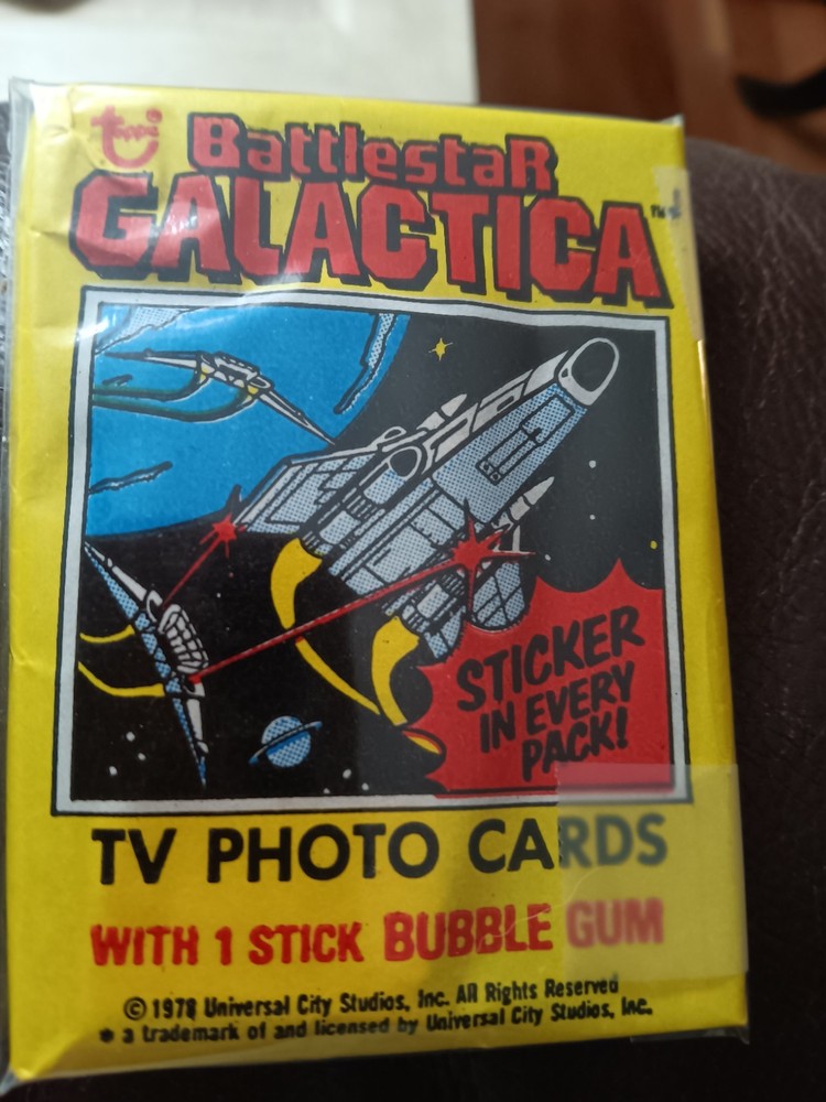 🔴Battlestar Galactica Sealed Pack 1978 Yellow Pack Rare...