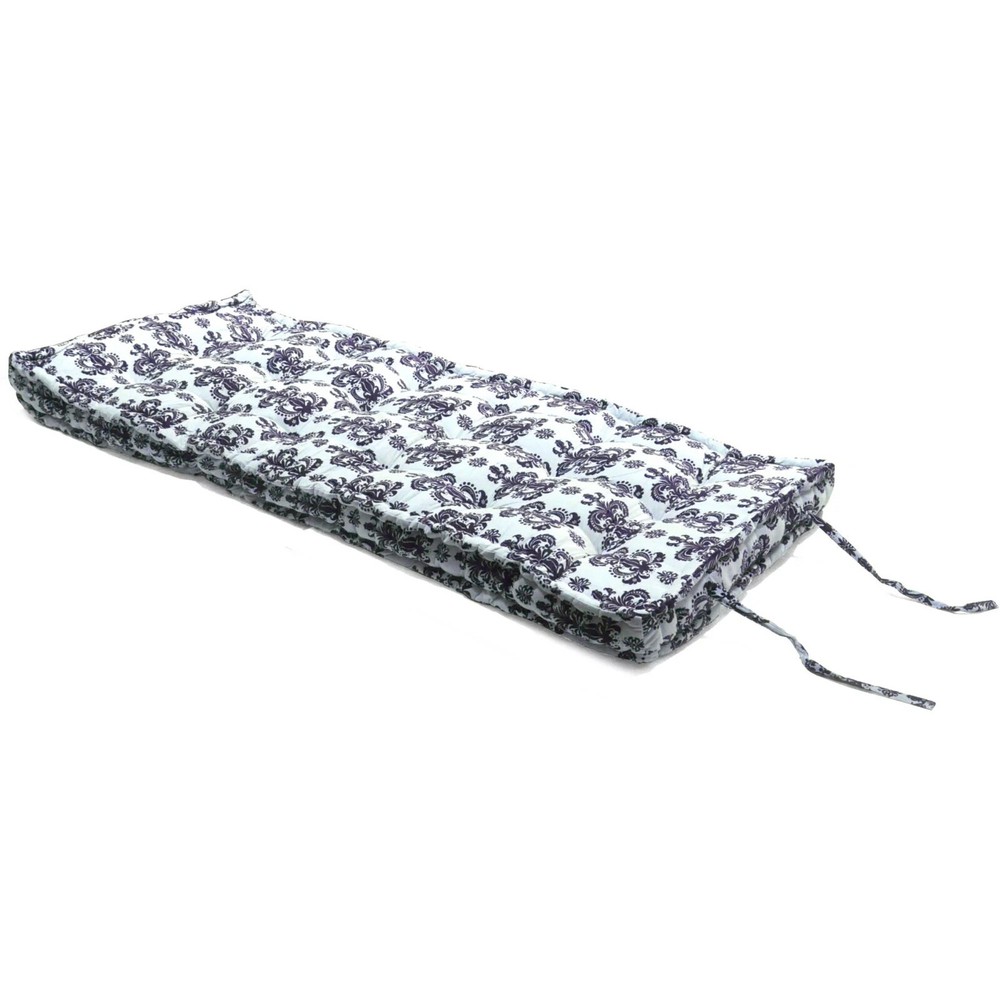 Vintage Printed Soft Portable Crash Pad, Blue & White