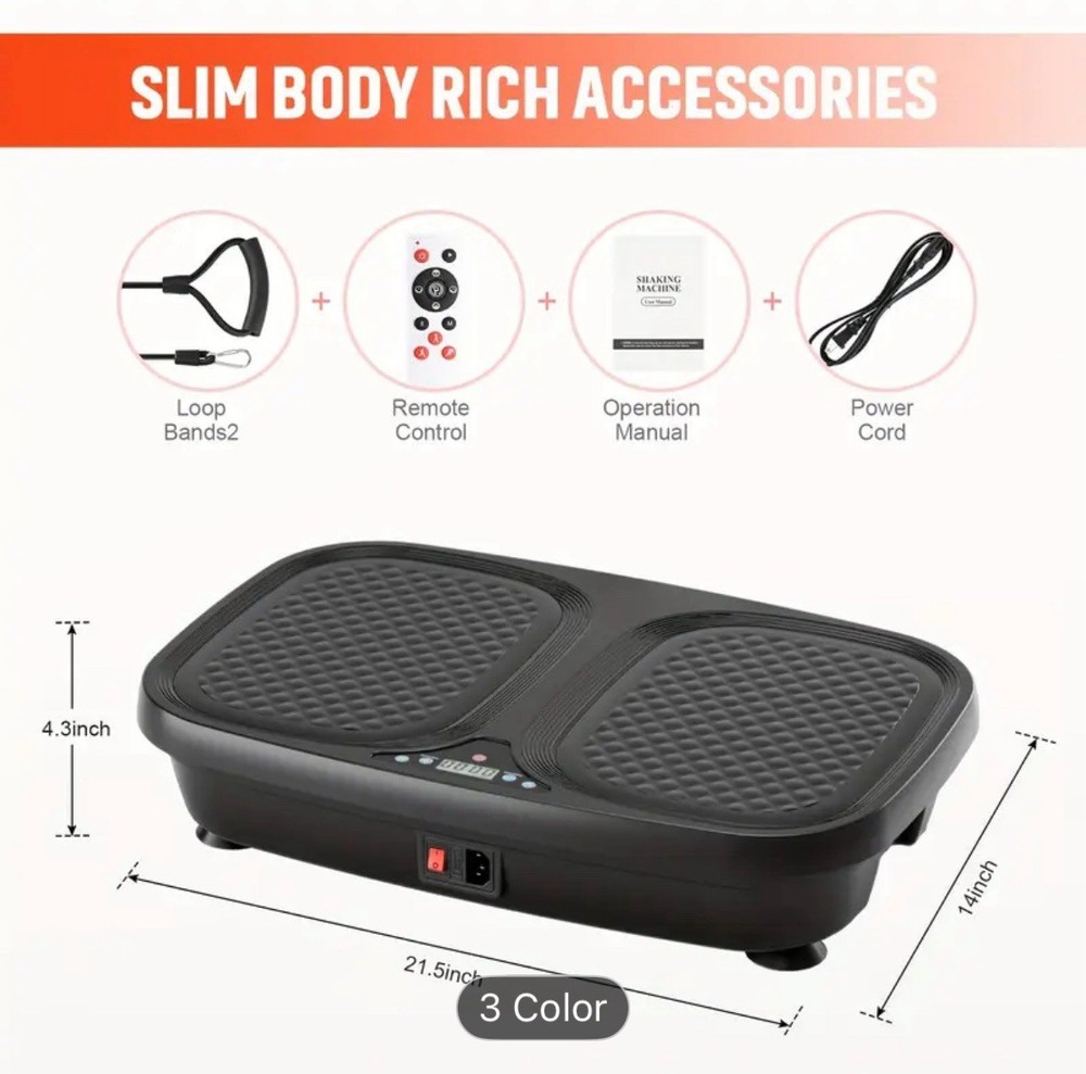 Vibration Plate Exercise Machine- Brand New Black.