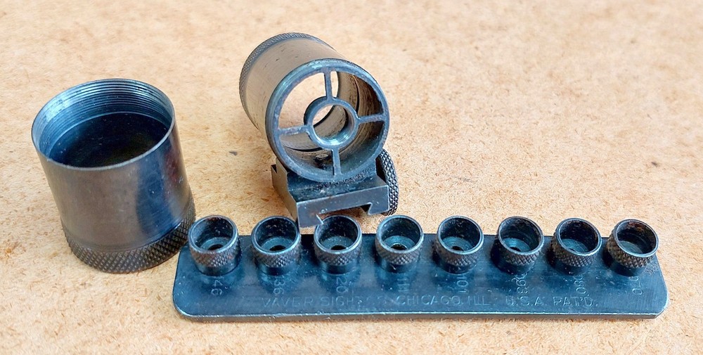 Vintage Vaver front tube globe sight with inserts Wittek