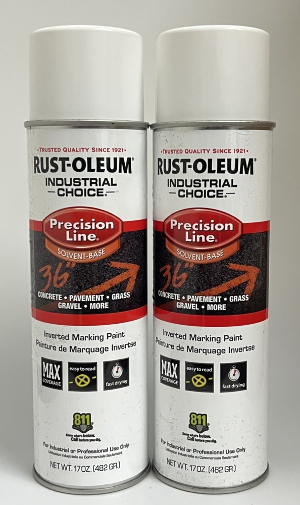 2 PACK - Rust-Oleum - 203030 - Precision Line Marking Paint, 17 Oz, White