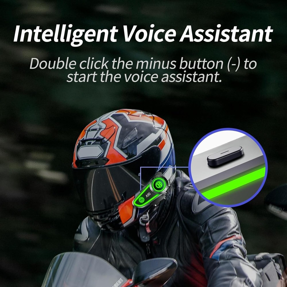 Motorcycle Helmet Speakers Bluetooth Headset Headphone Automatic A30