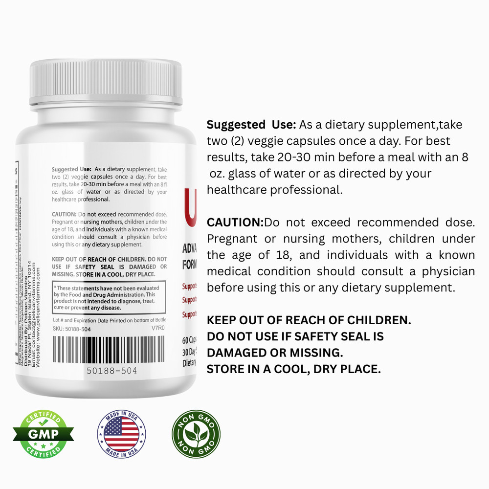 Uroxel- Prostate & Urinary Support- 2 Bottles- 120 Capsules