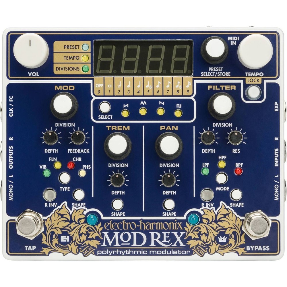Electro-Harmonix MOD REX Polyrhythmic Modulator Pedal | New with Free Shipping