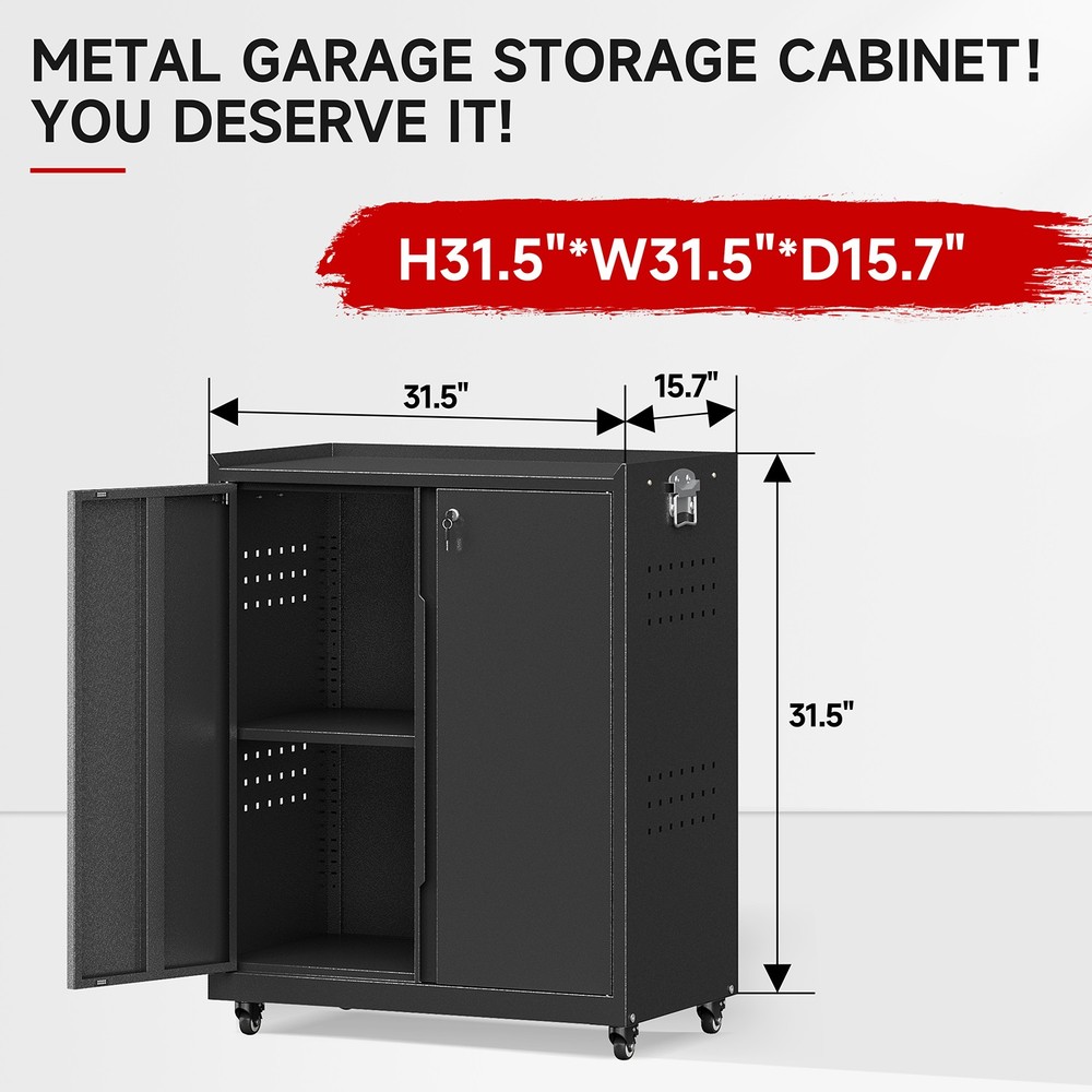Rolling Garage Cabinet Workshop Set Storage System Tool Boxs Storage Cabinet New