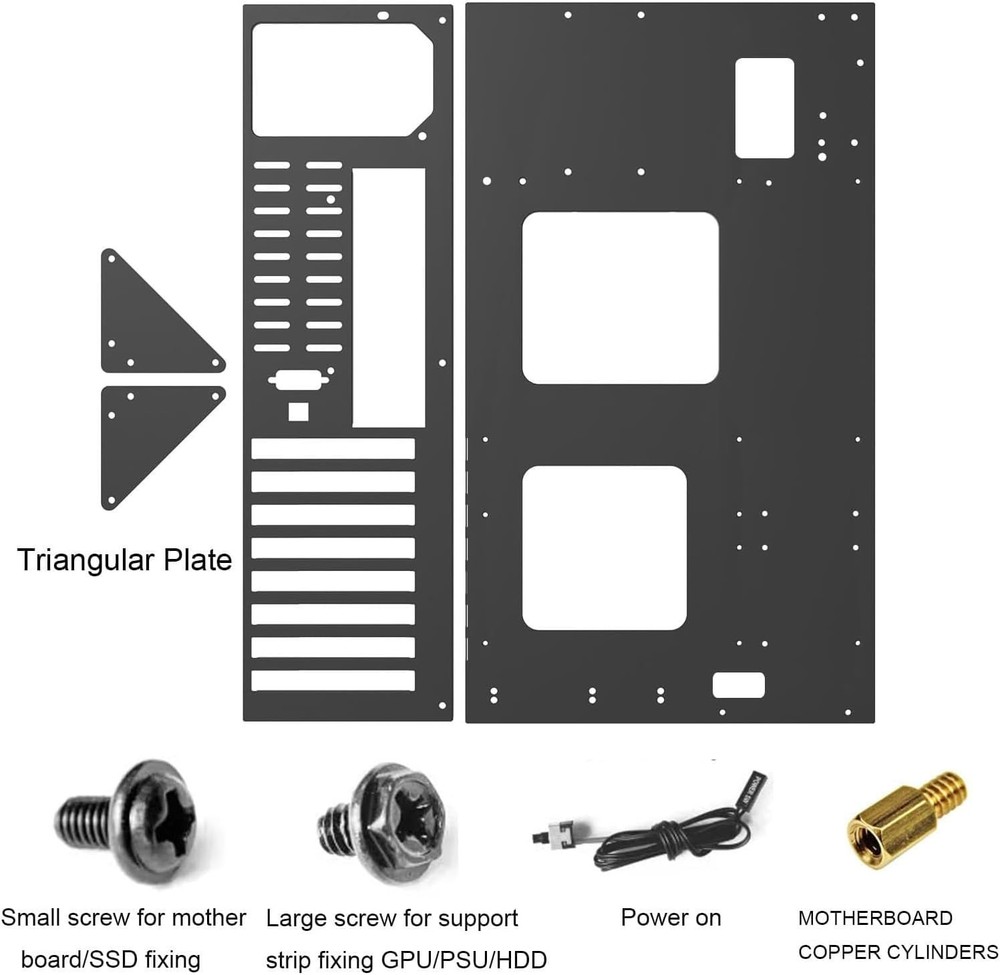 Open Chassis Computer Rack for ATX/M-ATX/ITX - Efficient Heat Dissipation
