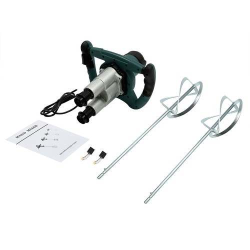 1800w Concrete Mortar Mixer Cement Grout Plaster Stirrer Double Paddle Mixer USA