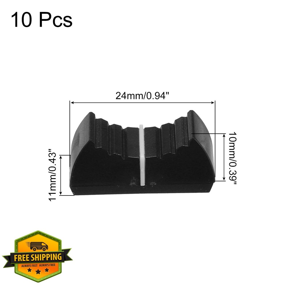 uxcell 10x 8mm Flat Push Knob Plastic Potentiometer
