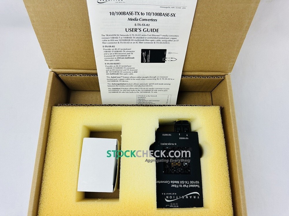 Transition Networks E-TX-SX-02(SC) Media Converter