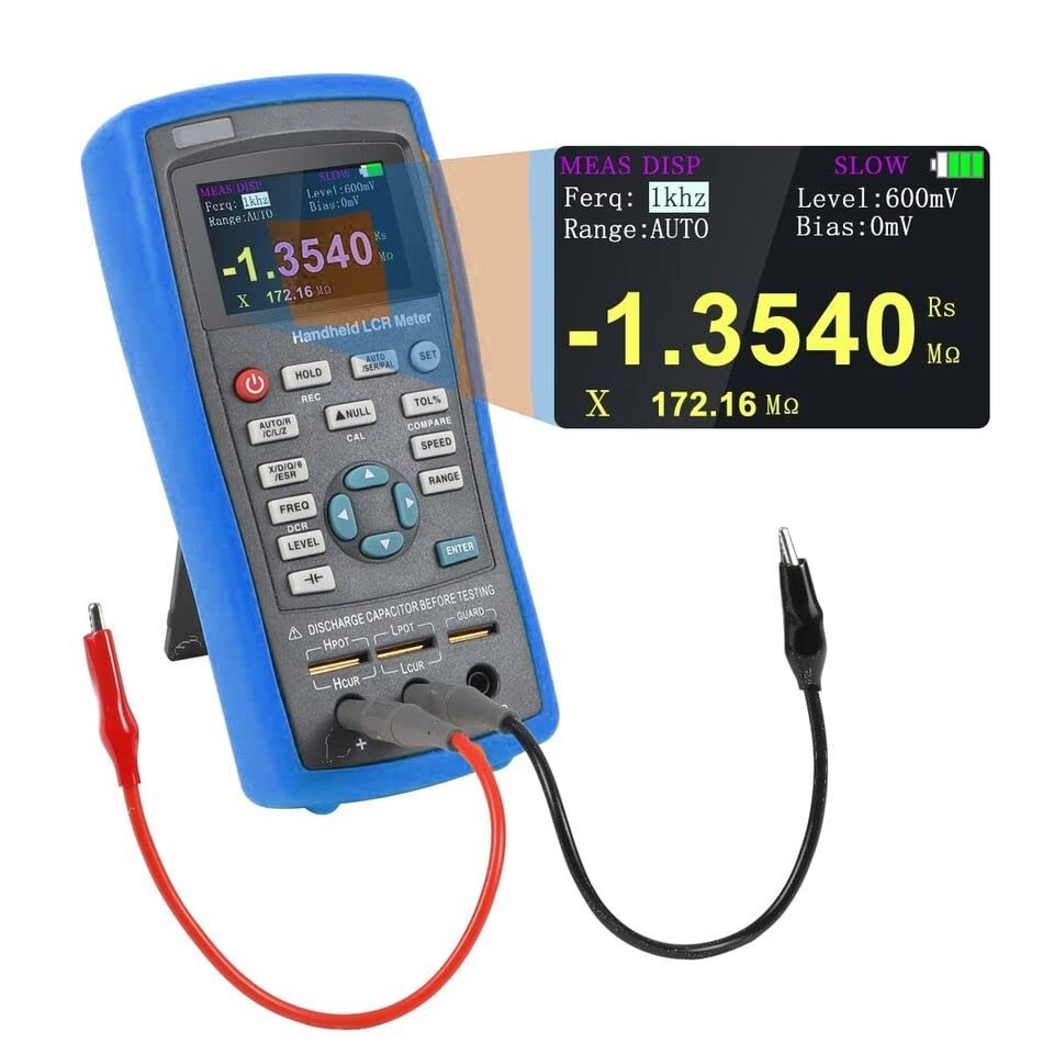 Digital Handheld LCR Bridge Meter Inductance Capacitance DC Resistance Tester