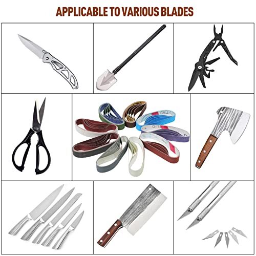 45 Pcs 3/4" x 12" Replacement Knife Sharpener Sanding Belt Kit for Work Sharp...