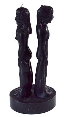 8" Black Separation candle