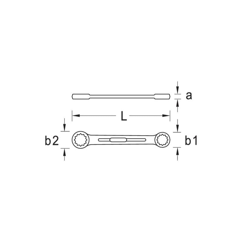 Gedore 6053280 Flat Ring Spanner 8x10 MM