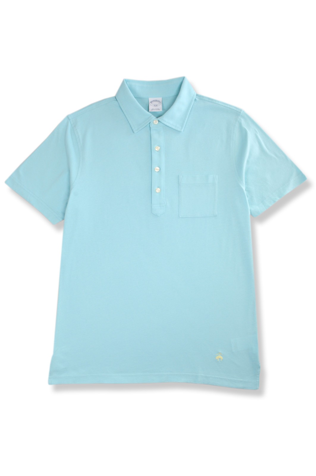 Brooks Brothers Men's Aqua Blue Slim Fit Knit Polo Shirt Medium