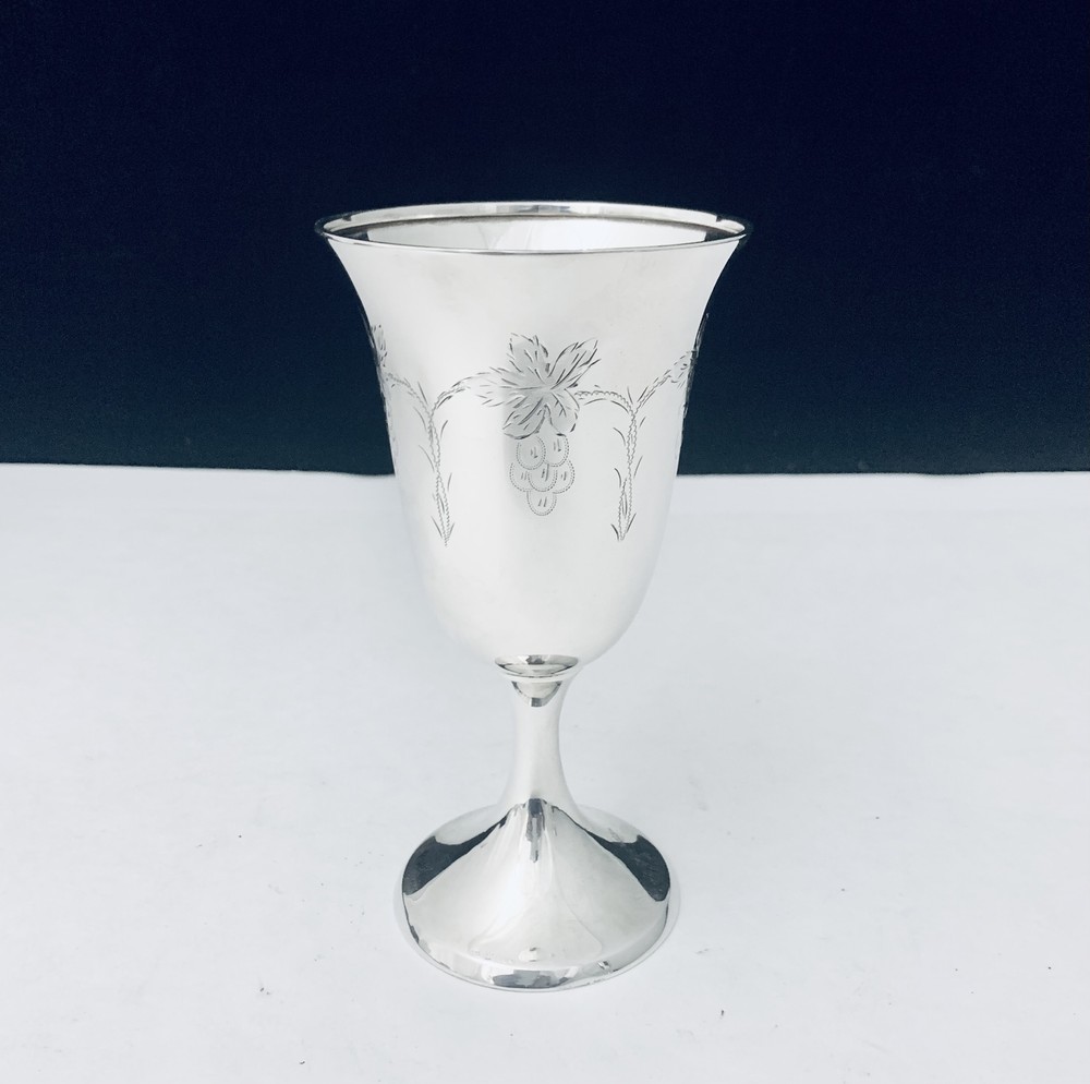RARE ANITIQUE SILVER 835 SILVER GOBLET - CUP