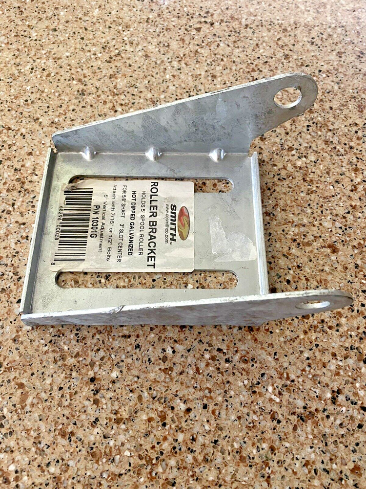 C.E. Smith Galvanized Panel Roller Bracket 10301G Holds 5” Spool Roller 1 piece