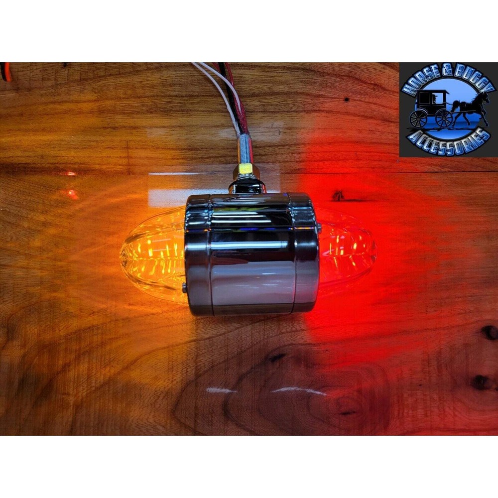 51549 18 LED Dual Function Watermelon Double Face Light Amber LED/red with clear