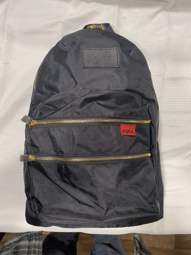 Plexus Brand Backpack, Black W/Gold Hardware.