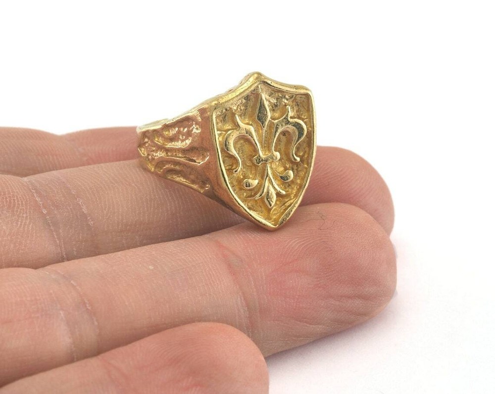 Lily Ring Adjustable Ring Raw Brass (17.5mm 7US inner size) 1955