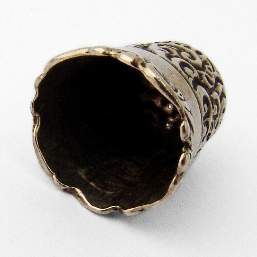 Scroll Design Thimble Sterling Silver Size 8