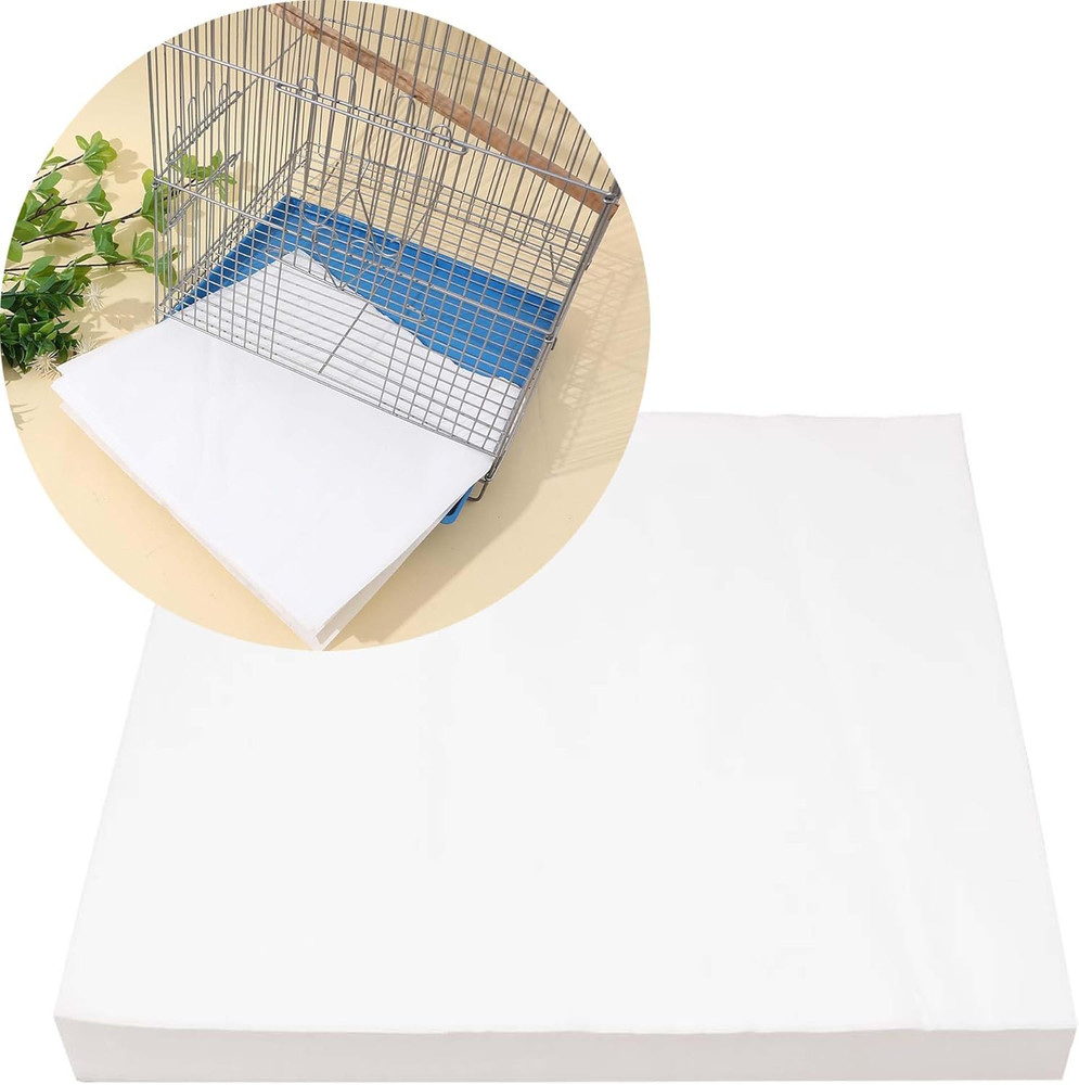100 Sheets Bird Cage Liner Papers, Disposable Bird Cage Paper Liners, Cuttable P
