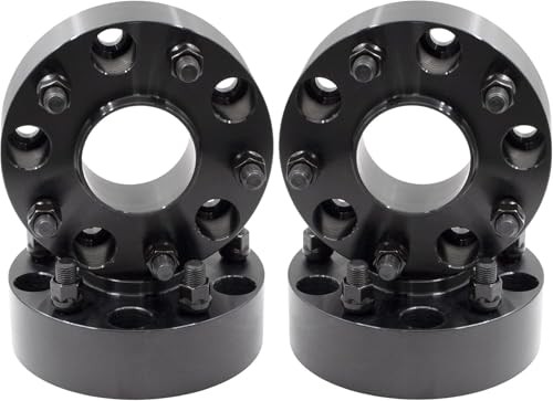4 Pcs Wheel Spacers Adapter Hub Centric 2.00" Thick - 4 Pack Black Anodized