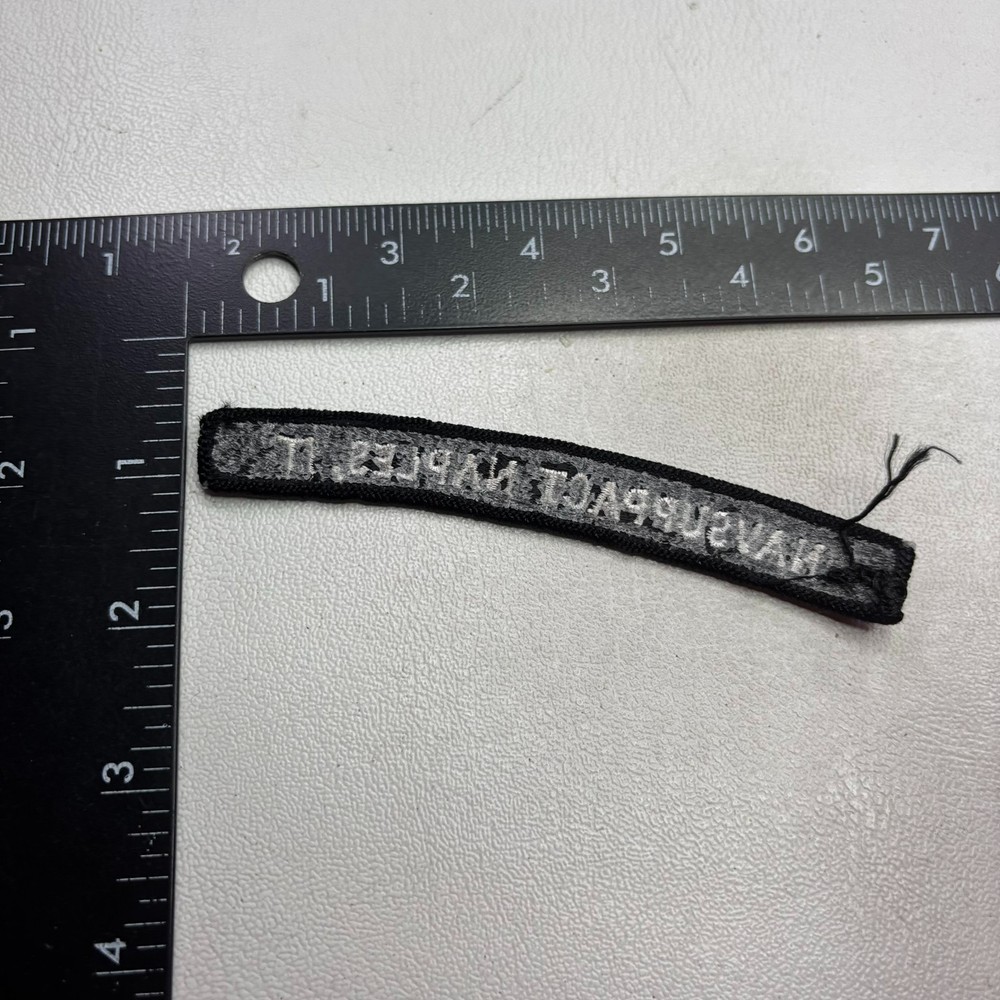 US Navy Naval Support Activity NAVSUPPACT NAPLES IT Tab Patch (Rocker, UIM) 50a8