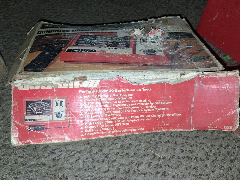 Vintage ACTRON Inductive Diagnostic Analyzer Model 628 with Box.