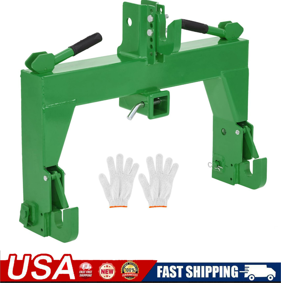 3 Point Quick Hitch Adapter Attach For Category 1 & 2 Tractor 3000lb Adjustable