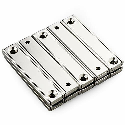 Neodymium Rectangular Pot Rare Magnets 66 lbs Pulling Force 60x13.5x5mm 10 Packs