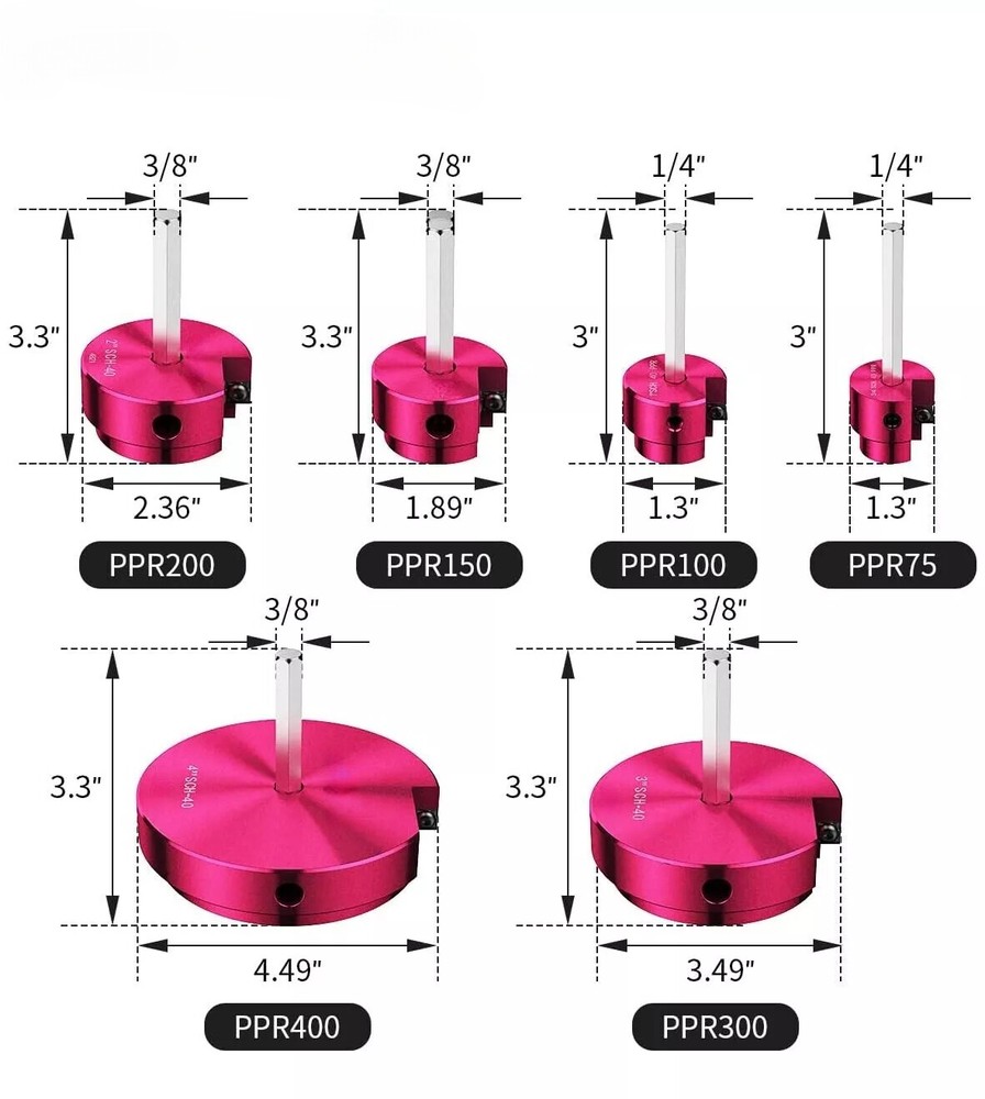 Complete Plastic Reamer Set PVC Pipe Fitting Reamer Kit Standard 1/2" Drills 9Pc